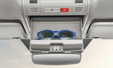 Brillenfach Sonnenbrille Brille Halter / Ablagefach in GRAU für viele  Fahrzeuge